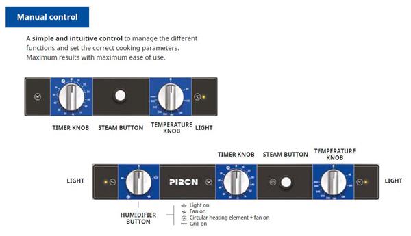 Grote foto piron caboto convectie oven manuele besturing 4 rek 550 mm witgoed en apparatuur fornuizen