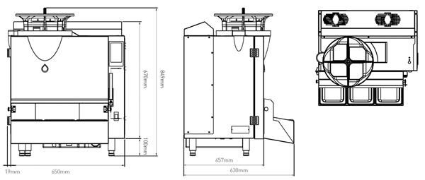 Grote foto qualityfry fastchef elite carousel friteuse elektrisch huis en inrichting keukenbenodigdheden