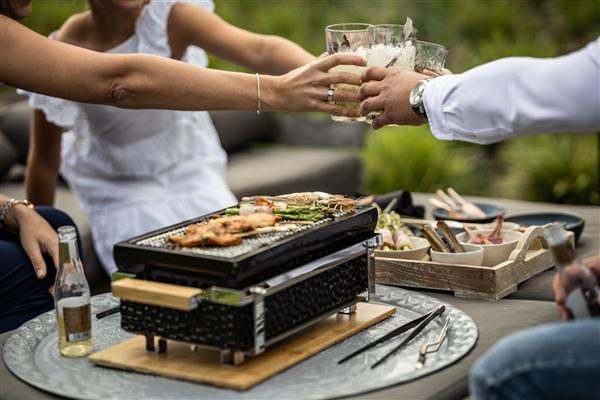 Grote foto yakiniku shichirin rechthoekige tafel grill barbeque 40 x 20 cm tuin en terras buitenkeukens