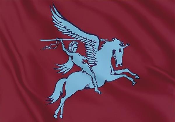 Grote foto airborne vlag pegasus 200x300 diversen vlaggen en wimpels