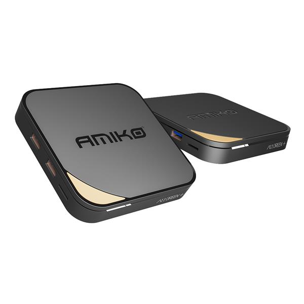 Grote foto amiko a11 green plus iptv set top box telecommunicatie zenders en ontvangers