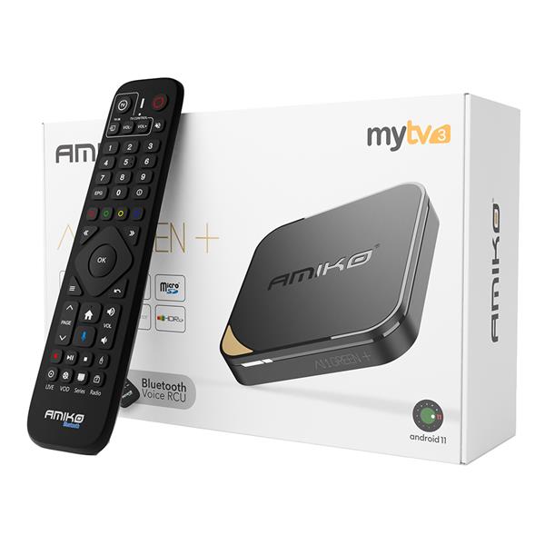 Grote foto amiko a11 green plus iptv set top box telecommunicatie zenders en ontvangers