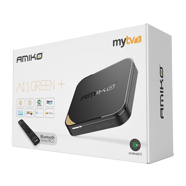 Grote foto amiko a11 green plus iptv set top box telecommunicatie zenders en ontvangers