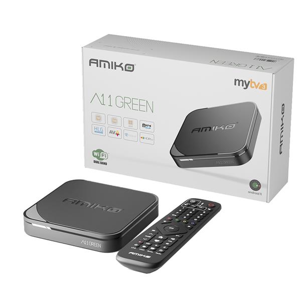 Grote foto amiko a11 green android iptv set top box diversen overige diversen