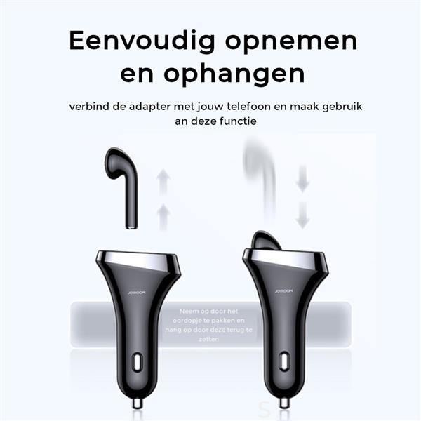 Grote foto joyroom auto usb adapter met oordopje voor telefoongesprekken jr cp1 telecommunicatie toebehoren en onderdelen