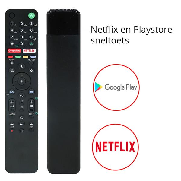 Grote foto slimtron universele sony voice afstandsbediening rmt tx500e met appknoppen computers en software overige