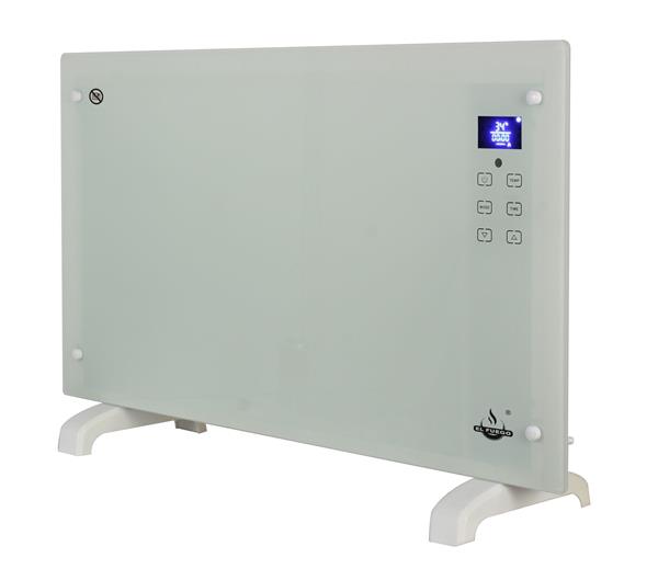 Grote foto el fuego elektrische glas convectorkachel 2000 w wit huis en inrichting kachels en openhaarden