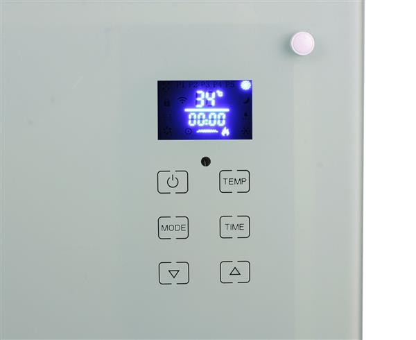Grote foto el fuego elektrische glas convectorkachel 2000 w wit huis en inrichting kachels en openhaarden