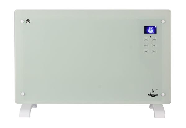 Grote foto el fuego elektrische glas convectorkachel 2000 w wit huis en inrichting kachels en openhaarden