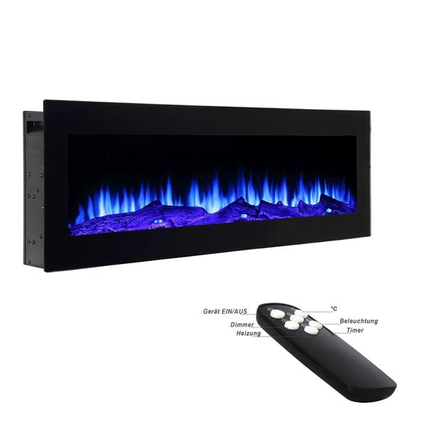 Grote foto el fuego elektrische led inbouw sfeerhaard everest 250cm huis en inrichting kachels en openhaarden