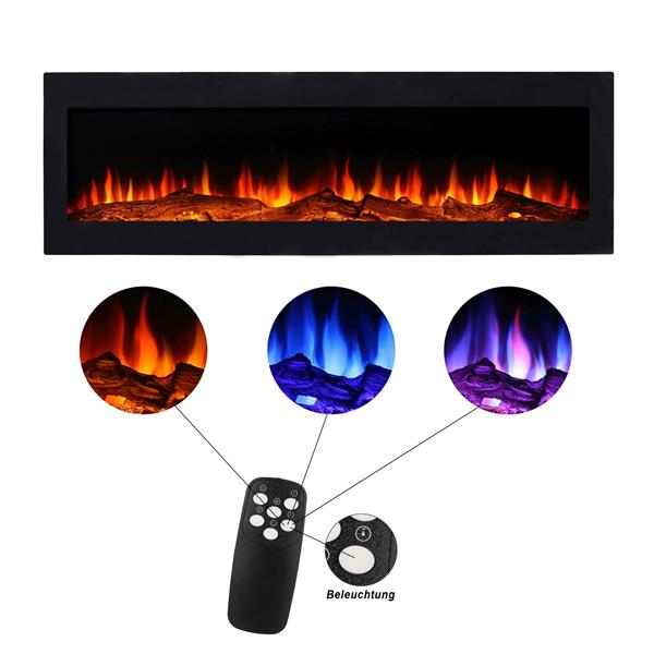 Grote foto el fuego elektrische led inbouw sfeerhaard everest 250cm huis en inrichting kachels en openhaarden