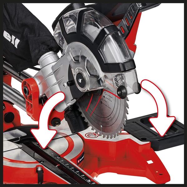 Grote foto einhell tc sm 2131 1 dual trek kap en verstekzaag 1500 w 210 mm doe het zelf en verbouw gereedschappen en machines