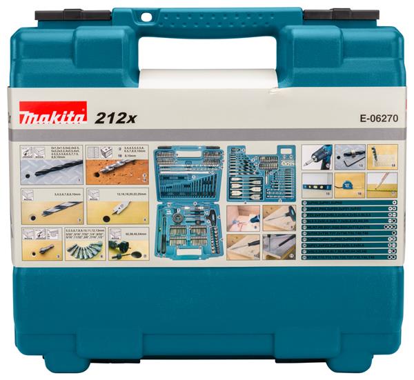 Grote foto makita e 06270 212 delige accessoire set in koffer doe het zelf en verbouw gereedschappen en machines