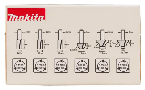 Grote foto makita d 53540 freesset 8mm 6 delig doe het zelf en verbouw gereedschappen en machines