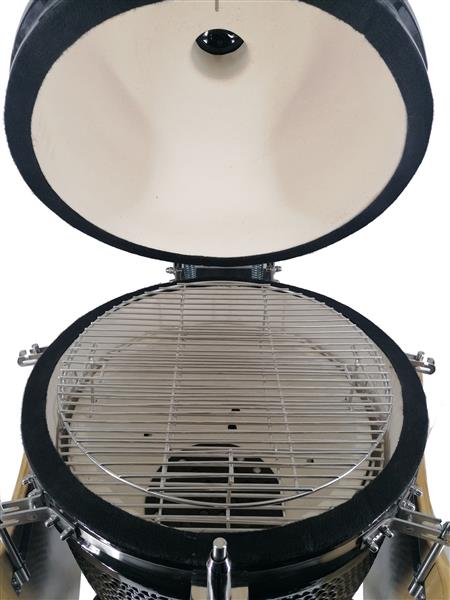 Grote foto big kamado houtskoolbarbecue 22inch 56 cm zwart tuin en terras buitenkeukens