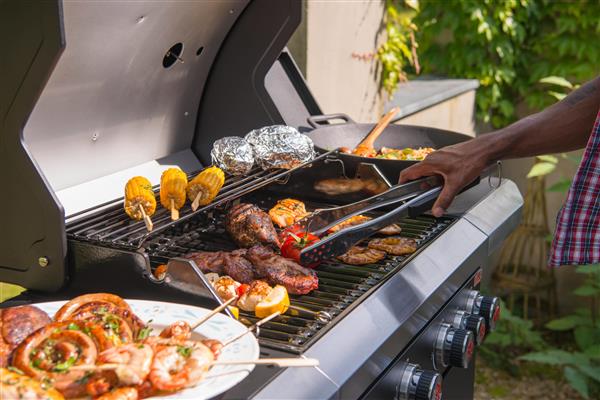 Grote foto gasbarbecue rexon pts 4.1 tuin en terras buitenkeukens