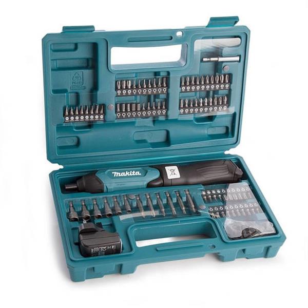 Grote foto makita schroevendraaier met ingebouwde 1 5 ah li on accu 3 6v incl. 81 delige acc.set doe het zelf en verbouw gereedschappen en machines