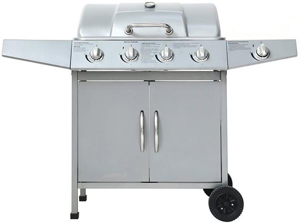 Grote foto gasbarbecue dayton 4.1 zilver tuin en terras buitenkeukens