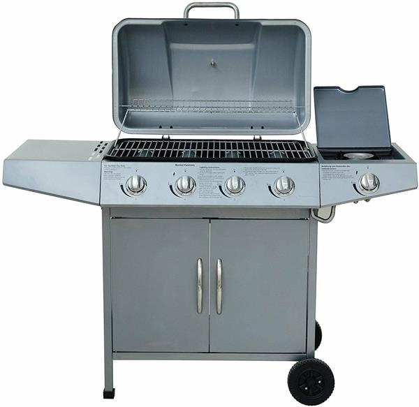 Grote foto gasbarbecue dayton 4.1 zilver tuin en terras buitenkeukens