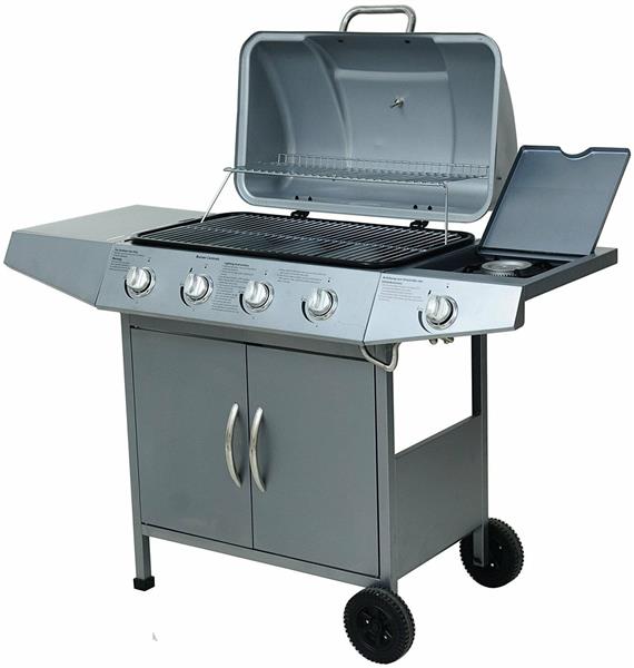 Grote foto gasbarbecue dayton 4.1 zilver tuin en terras buitenkeukens