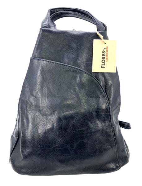 Grote foto rug schoudertas the triangle bag van flores lederwaren navy sieraden tassen en uiterlijk schoudertassen
