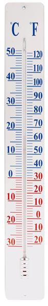 Grote foto thermometer op wandplaat 90 cm. th9 tuin en terras tuindecoratie