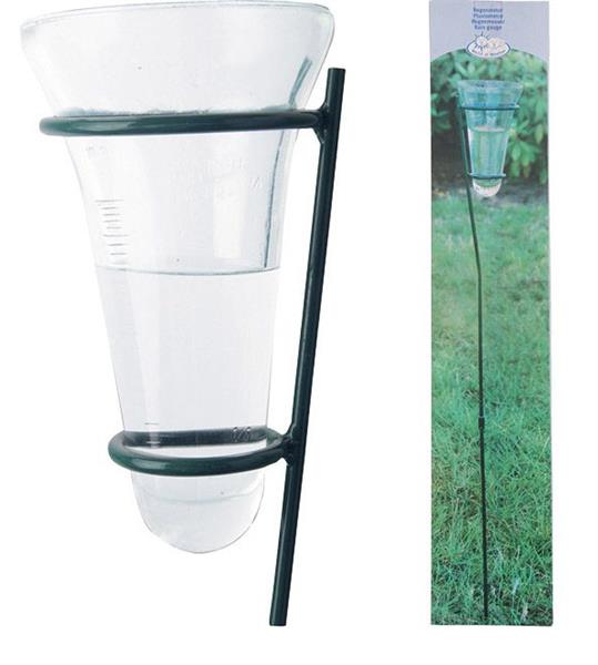 Grote foto regenmeter met groene houder metaal th6 tuin en terras tuindecoratie