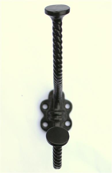 Grote foto kapstokhaak rope touw gietijzer zwart kh133 huis en inrichting woningdecoratie