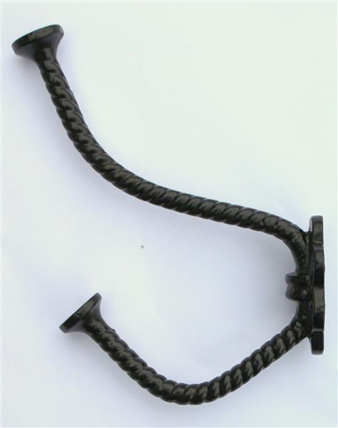 Grote foto kapstokhaak rope touw gietijzer zwart kh133 huis en inrichting woningdecoratie
