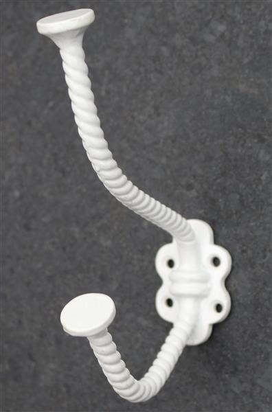 Grote foto kapstokhaak rope wit gietijzer kh233 huis en inrichting woningdecoratie