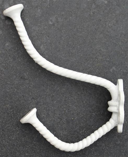 Grote foto kapstokhaak rope wit gietijzer kh233 huis en inrichting woningdecoratie