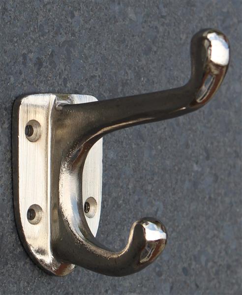 Grote foto kapstokhaak schild zilver gietijzer kh332 huis en inrichting woningdecoratie