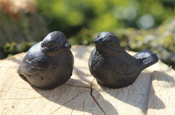 Grote foto duo set vogels gietijzer vg325 tuin en terras tuindecoratie
