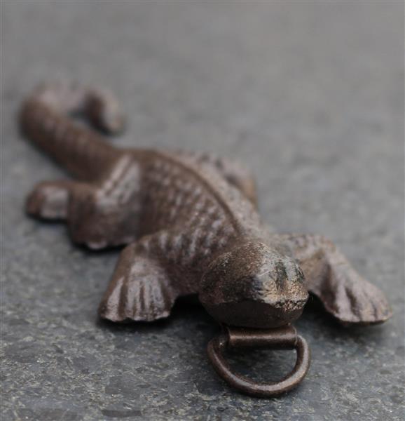 Grote foto salamander gekko 11 cm gietijzer sg310 tuin en terras tuindecoratie