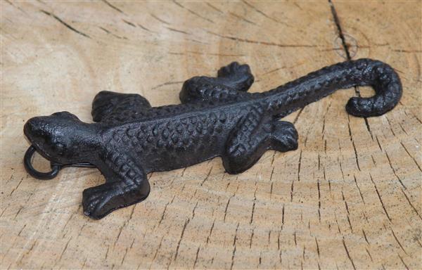 Grote foto salamander gekko 11 cm gietijzer sg310 tuin en terras tuindecoratie