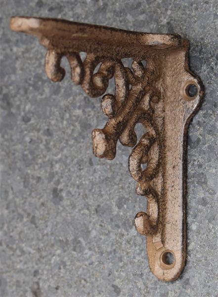 Grote foto plankdrager wandhaak 8 cm. bruin gietijzer pd115 huis en inrichting overige