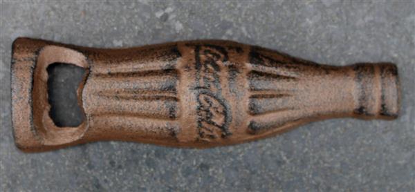 Grote foto flesopener coca cola fles gietijzer verzamelen overige verzamelingen