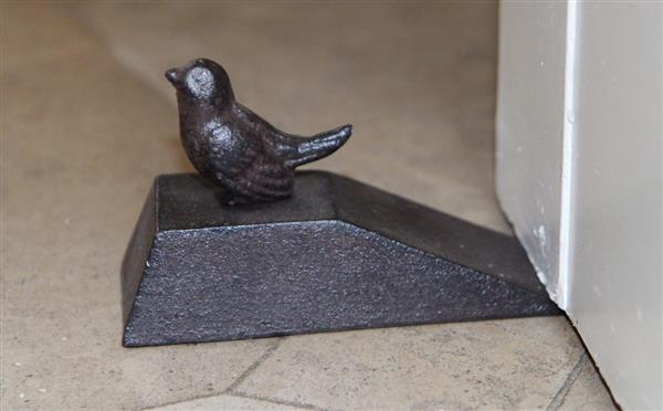 Grote foto deurstopper vogel gietijzer br16 huis en inrichting woningdecoratie