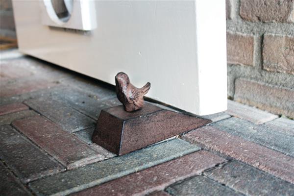 Grote foto deurstopper vogel gietijzer br16 huis en inrichting woningdecoratie