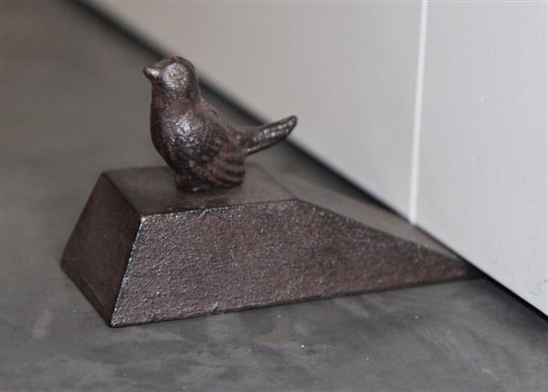 Grote foto deurstopper vogel gietijzer br16 huis en inrichting woningdecoratie