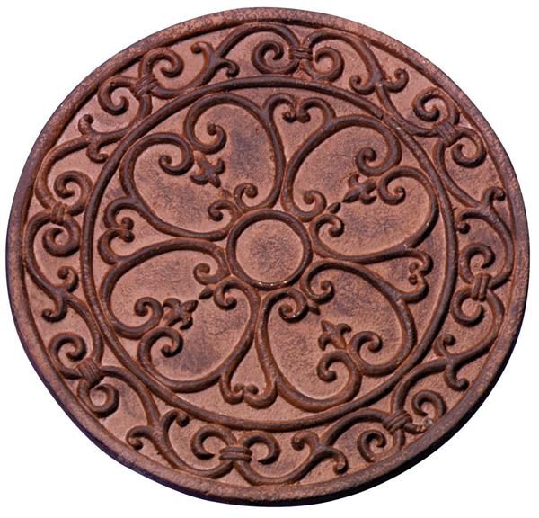 Grote foto staptegel rond 30 cm. klassiek gietijzer ss8 tuin en terras tuindecoratie