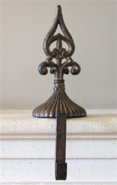 Grote foto stocking hanger franse lelie met lange haak bruin xm449a diversen overige diversen