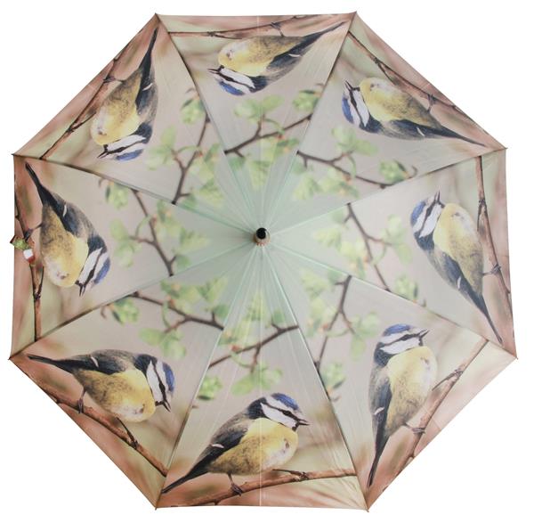 Grote foto paraplu vogel pimpelmees tp135d kleding dames sieraden