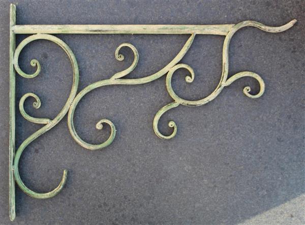 Grote foto wandhaak aged metal groen 35 cm. am74 tuin en terras tuindecoratie
