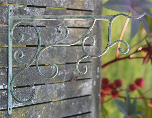 Grote foto wandhaak aged metal groen 35 cm. am74 tuin en terras tuindecoratie