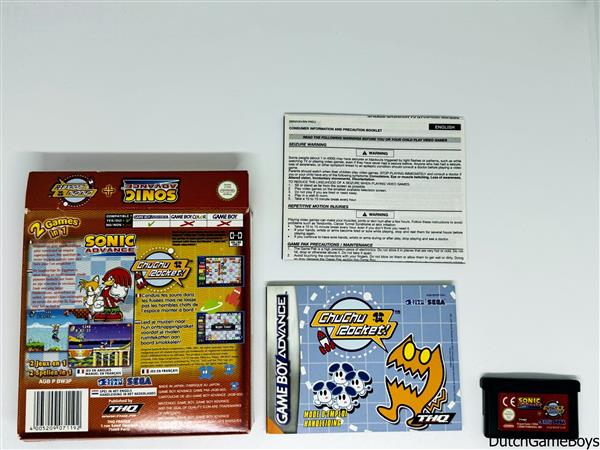 Grote foto gameboy advance gba 2 game in 1 sonic advance chuchu rocket fah spelcomputers games overige nintendo games