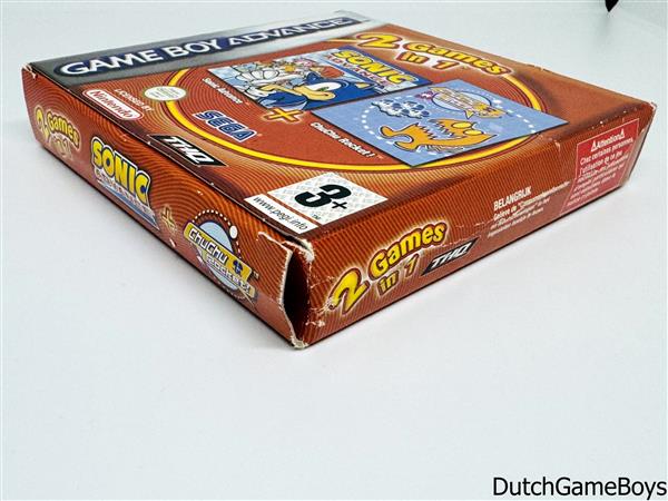 Grote foto gameboy advance gba 2 game in 1 sonic advance chuchu rocket fah spelcomputers games overige nintendo games