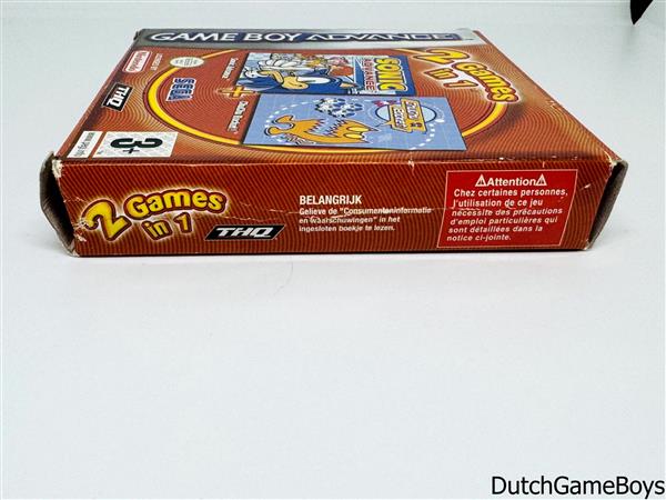 Grote foto gameboy advance gba 2 game in 1 sonic advance chuchu rocket fah spelcomputers games overige nintendo games