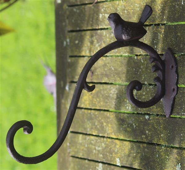 Grote foto wandhaak vogel gietijzer lh236 tuin en terras tuindecoratie