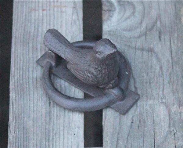 Grote foto deurklopper vogel gietijzer lh235 tuin en terras tuindecoratie